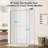 54"W X 76" H Double Sliding Frameless Shower Door With 5/16"(8mm) Clear Tempered Glass-129113653
