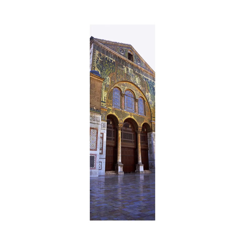 Mosaic Facade Of A Mosque, Umayyad Mosque, Damascus, Syria by Panoramic Images - Wrapped Canvas Panoramic Print