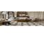 Table basse ovale moderne avec placage en bois massif