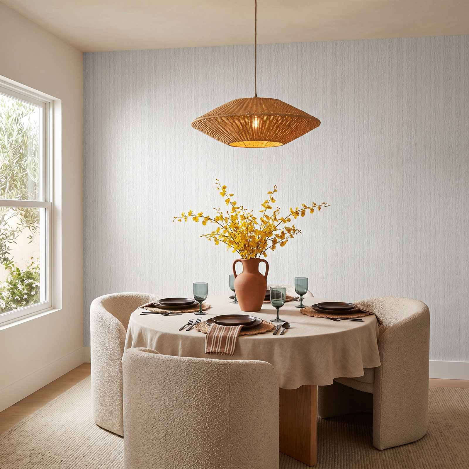 Avaline Chevron Wallpaper, Gray