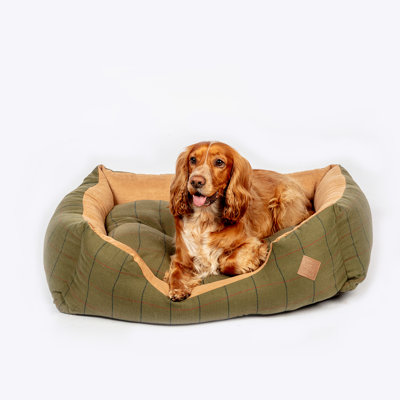 Tweed Faux Suede Pet Bed