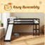 Loft Bed With Slide, Multifunctional Design, Twin-2143117547