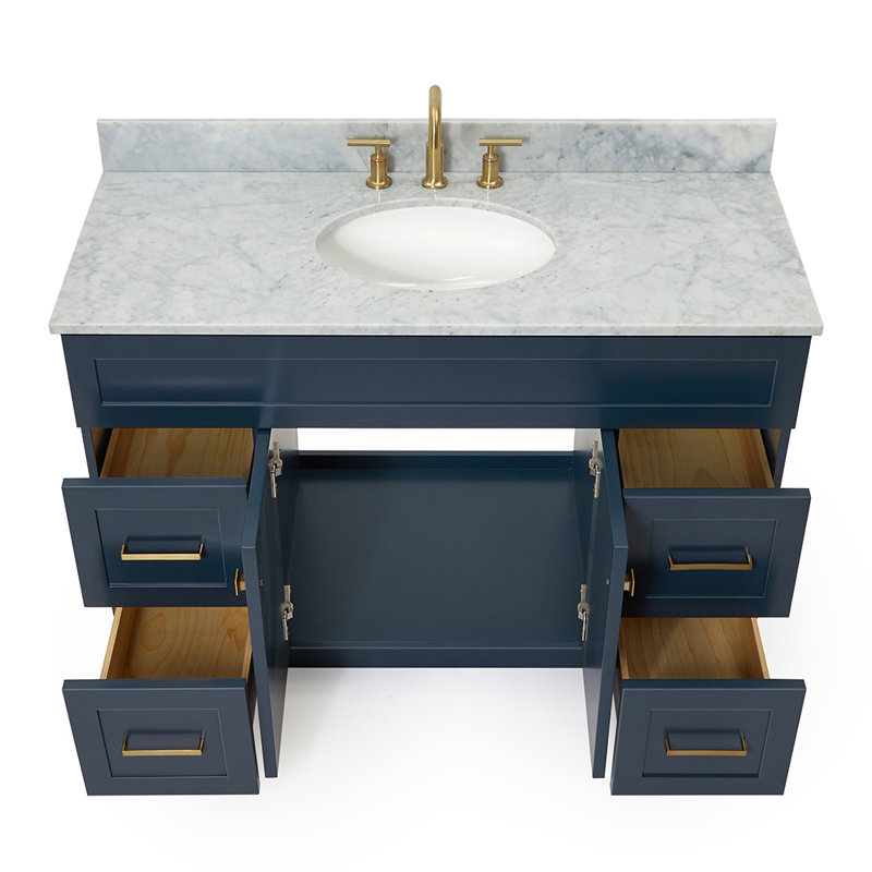 Ensemble de meuble-lavabo simple 49 po Partham, Bleu minuit