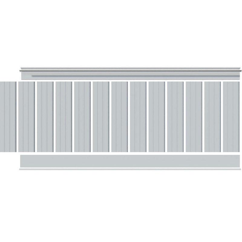 Panneau mural Deluxe en PVC blanc, 32"
