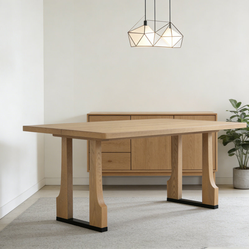 63" Rectangular Dining Table, Natural Ash