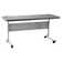 Rectangle Flip Top Training Table with Casters and Modesty Panel