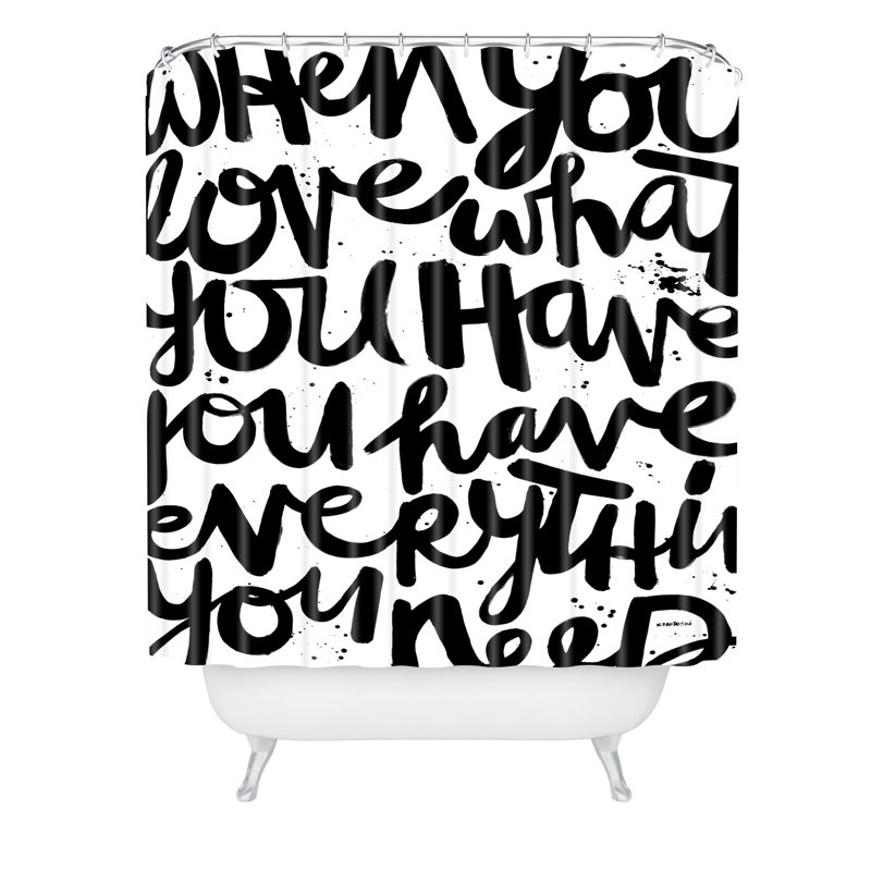 Rideau de douche simple kal barteski if you love