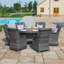 Mitcheldean 6 Seat Round Rattan Dining Set