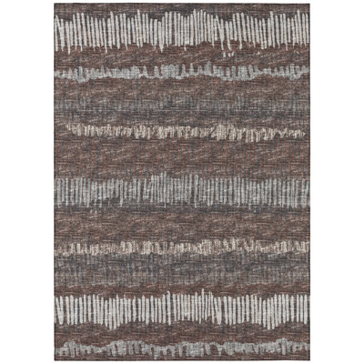 Chenille Striped Indoor / Outdoor Rug