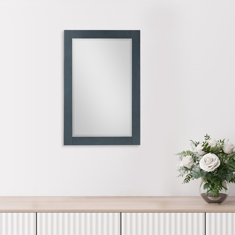 Miroir mural de salle de bain Ivy, Gris, 36 po x 27,2 po