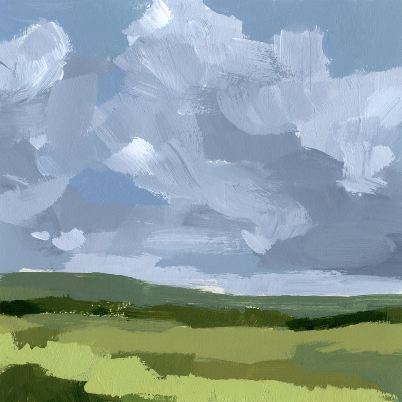 Lush Terrain VII - No Frame Painting on Canvas, 30cm H x 30cm W x 3.8cm D