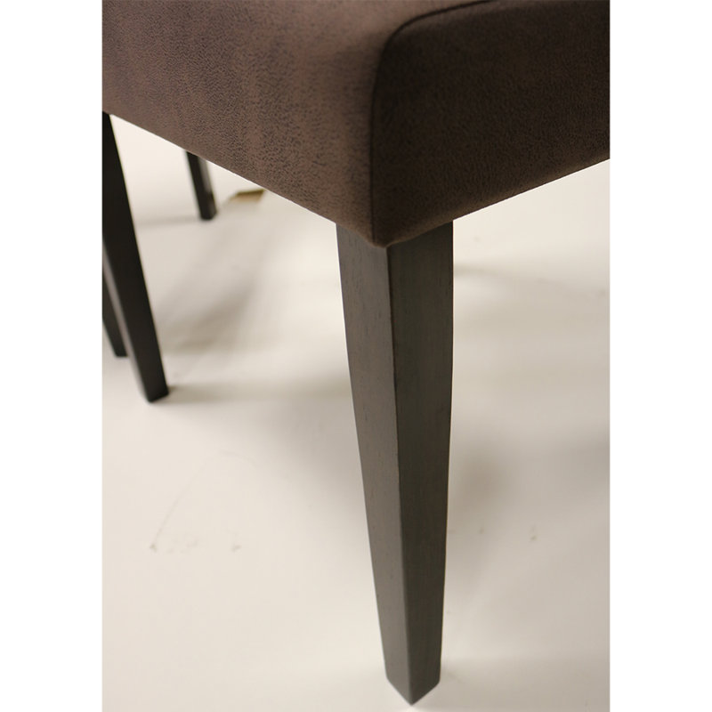 18'' H Linen Upholstered Walnut Side Chair
