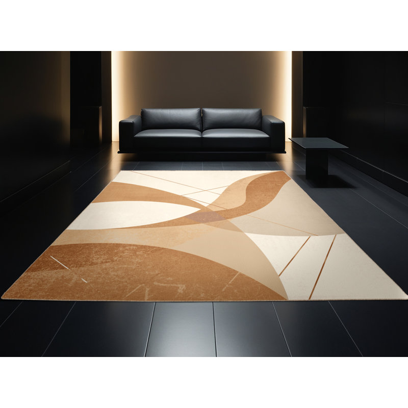 Tapis transparent moderne lavable à la machine Luray Sleek & Chic, 7 x 10