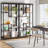 6-Tier Rustic Brown Industrial 8-Shelf Etagere Bookcase Storage