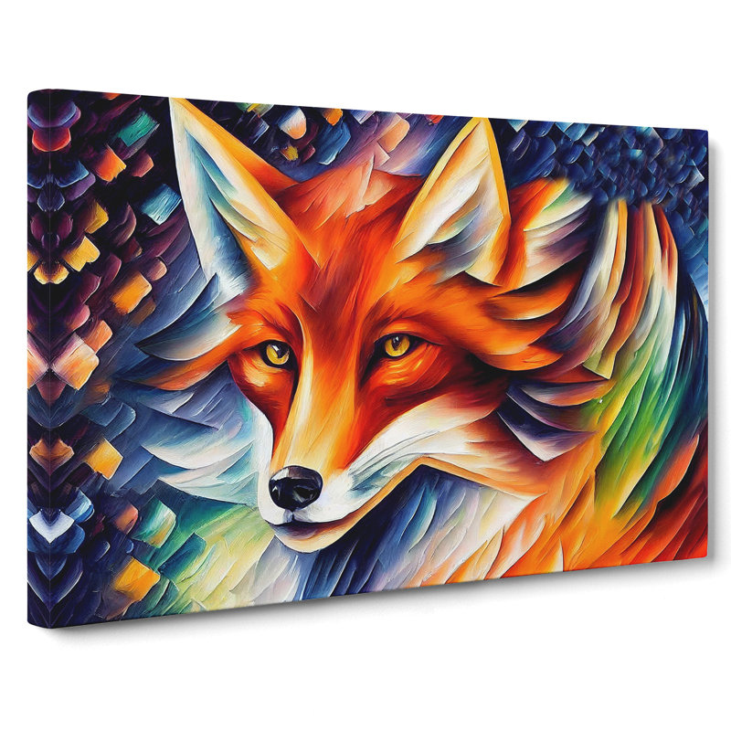 Fox Painting Vol.7 Abstract - Wrapped Canvas, 35cm H x 50cm W x 3cm D