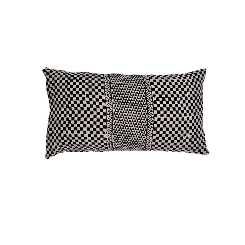 Housse de coussin lombaire gris anthracite Samburi