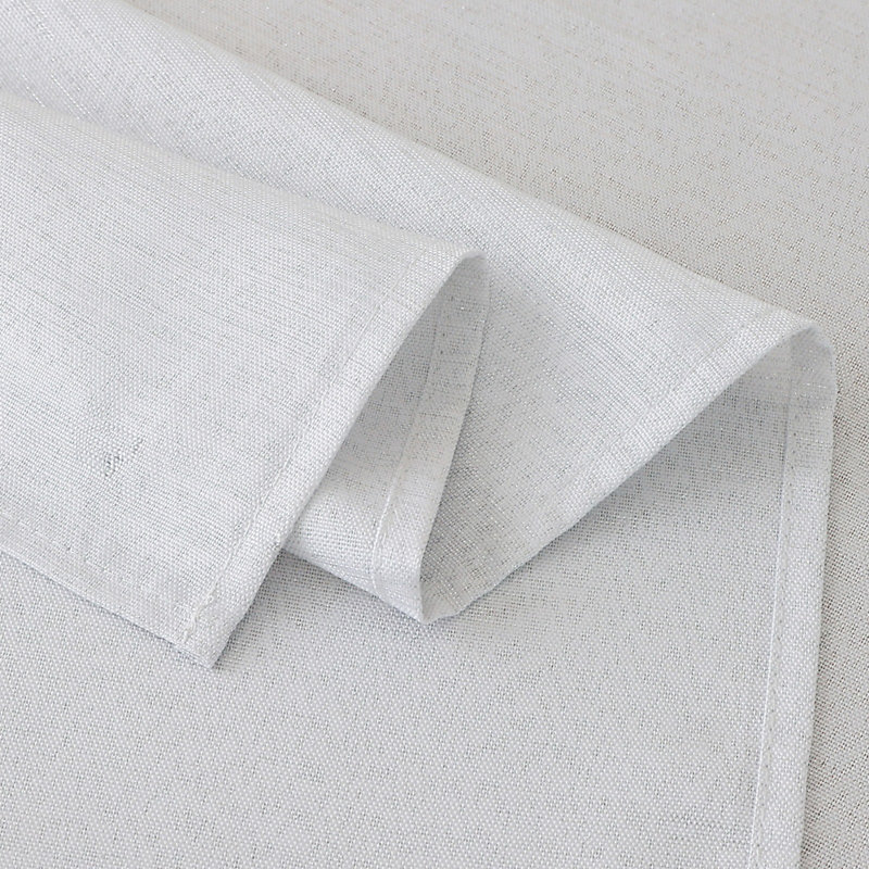 Home Decorative Glitter Rectangular Round Tablecloth Washable Table Cover, 108" L x 70" W, White