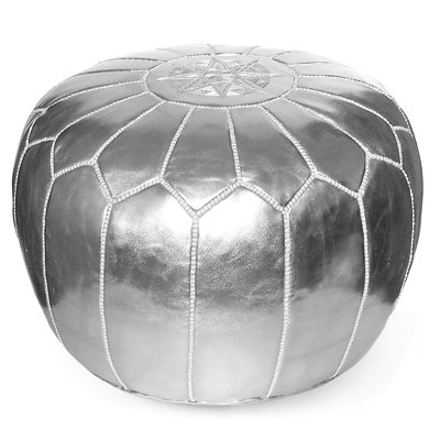 Cherise Moroccan Leather Pouf