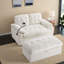 Canapé inclinable moderne avec repose-pieds double beige
