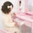 Teamson Kids Little Princess Corner Pink Play Vanity Table & Stool with Tri-Fold Mirror