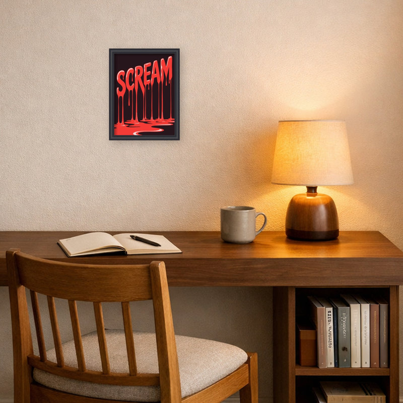 «Dripping Scream» par Andreas Magnusson, reproduction d'art sur toile encadrée, L 10 po x H 13 po