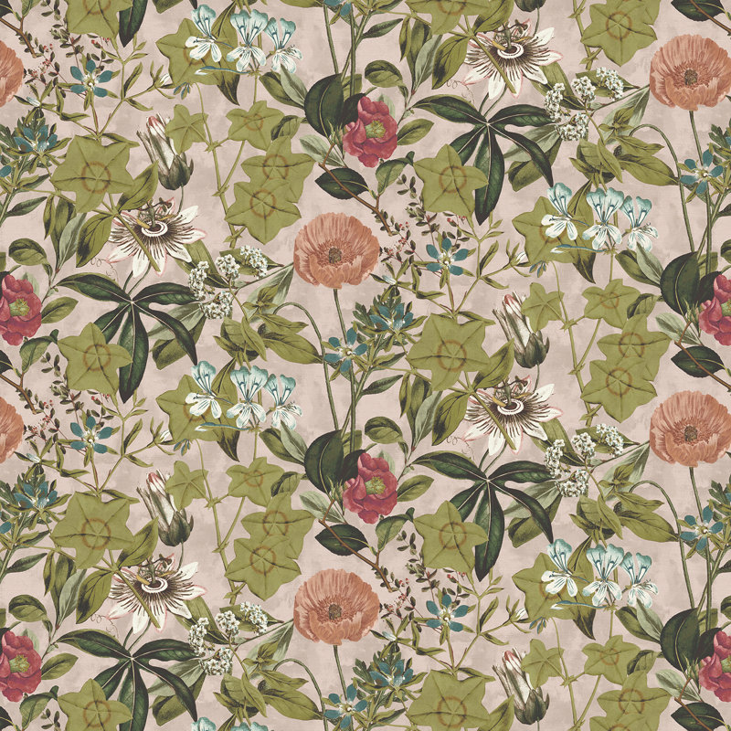 Exotica 2 Passiflora Performance Fabric, Blush