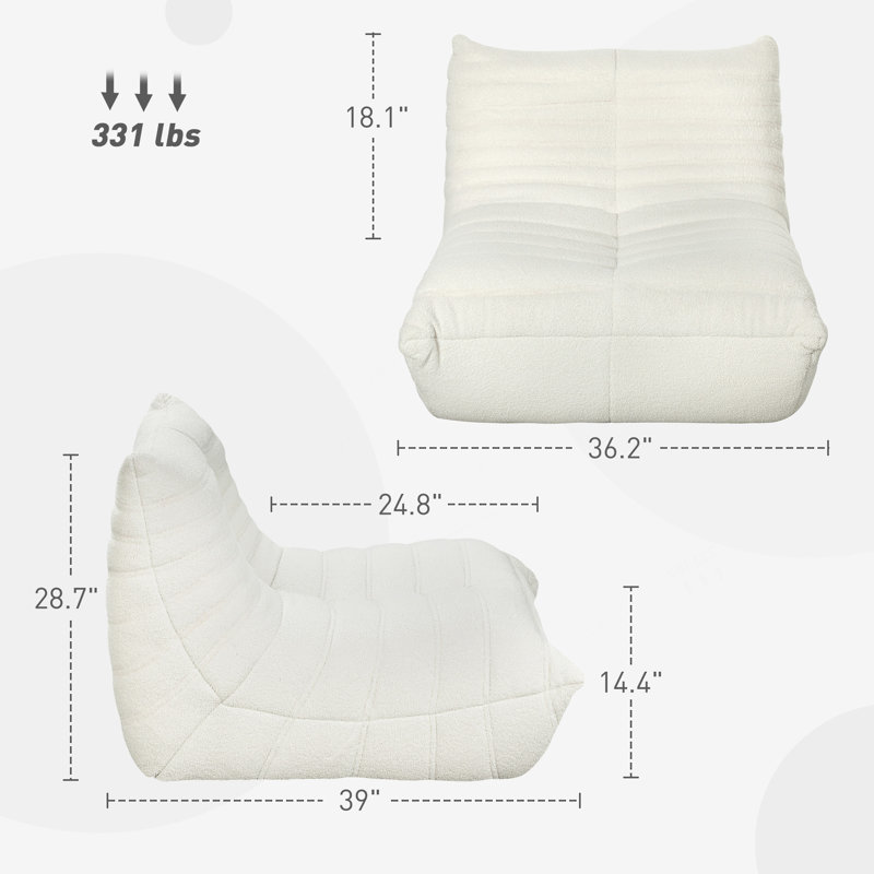 Fauteuil à billes avec mousse haute densité