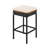 Ensemble de table de bar 10 pièces et huit tabourets avec coussins, ensemble bistro haut