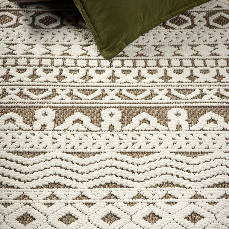 Geometric Flatweave Indoor / Outdoor Area Rug, Rectangle 200 x 290 cm