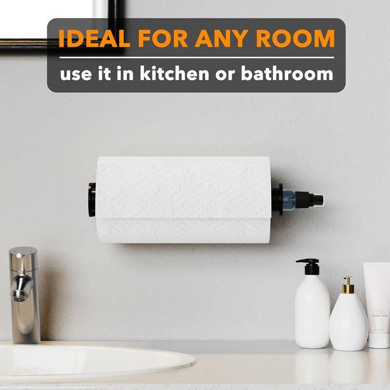 2 in 1 Wall Mounted Paper Towel Holder with with Spray Bottle