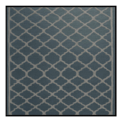 Machine Washable Trellis Black Area Rug