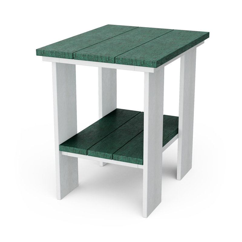 Contemporary Side Table, Turf Green/White