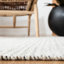 Tapis gris / blanc en laine / coton à tissage plat Montauk-936508274