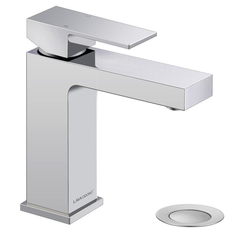 Single-handle Bathroom Faucet with Drain Assembly, Chrome
