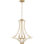 Lustre incurvé élégant Lomawai - Luminaire transitionnel, 4 ampoules, homologué UL pour les endroits secs ou humides