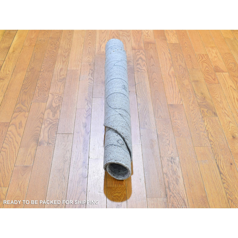 Halstead One-of-a-Kind 4'1'' Round Area Rug in Grey