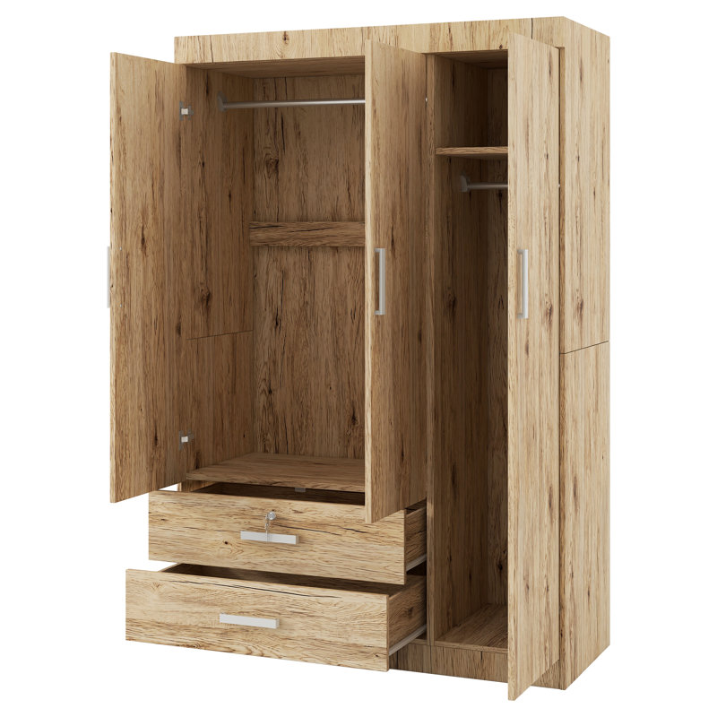 Armoire-penderie à trois portes Baronial, Chêne de Sonoma