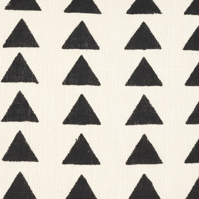 Housse de coussin en polyester Ljuban, 18 po x 18 po, Crème / noir