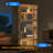 Solid Wood Cat House with Hidden Wire Duct & Integrated Litter Box
