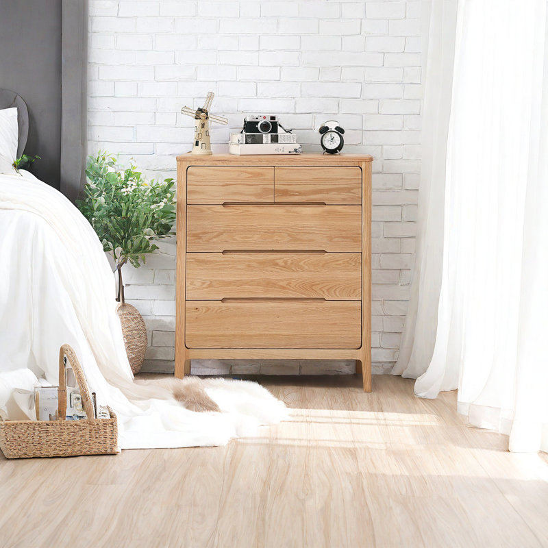 Armoire décorative simple en bois massif pour chambre à coucher