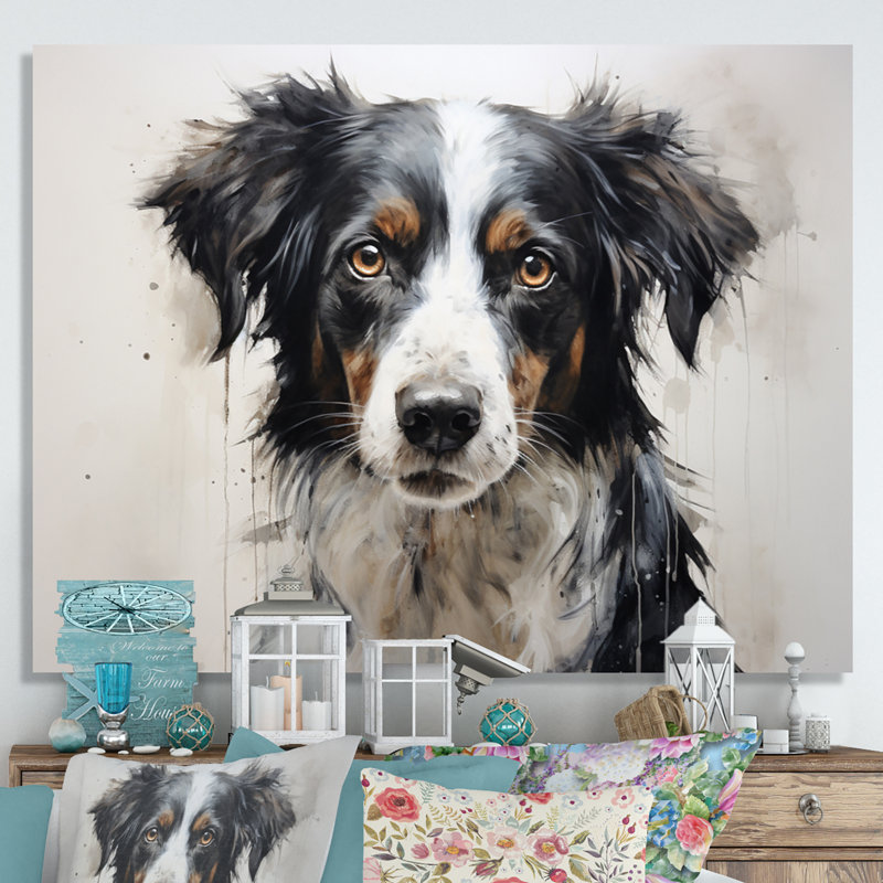 Dog Faithful Companion I - imprimé, H 30 po x l 40 po x P 1,5 po, Toile tendue