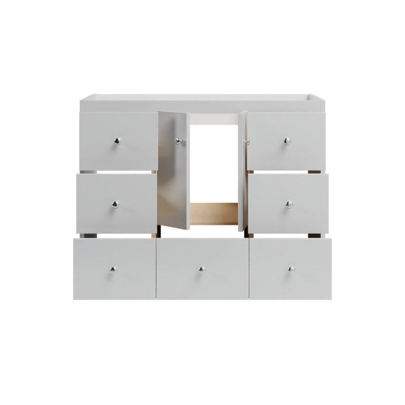 Armoire de meuble-lavabo sans comptoir Slab l 42 po x P 21 po x H 34,5 po Dewy Morning, Dewy Morning