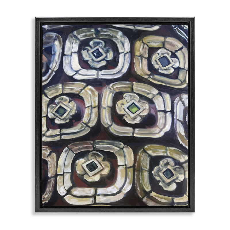 Cadre flottant à motif de souvenirs de la Thaïlande, design par Lori Arbel, H 21 po x l 17 po, Cadre flottant noir de jais