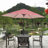 9FT UMBRELLA Red Stripes