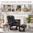 32" Contemporary Leather Recliner Lounge Chair With Ottoman Solid Wood Base Accent Chair-Set Of 2-425057888