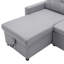 209Cm Linen Square Arms Sofa Bed-862028754