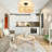 16 Inch Boho Woven Rattan Flush Mount Ceiling Light