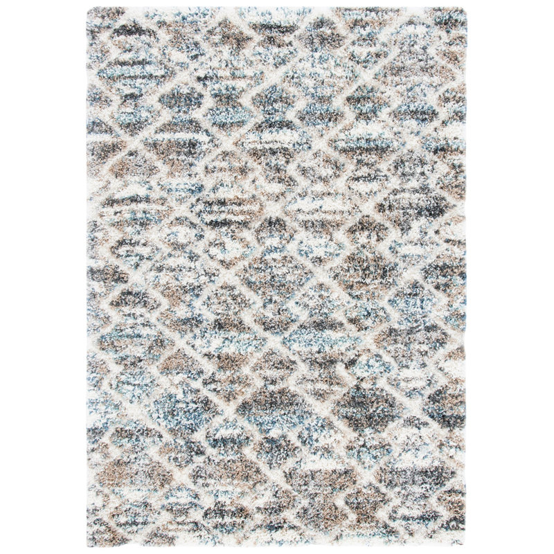 Xenia Shag Performance Geometric Rug, Rectangle 9' x 12'