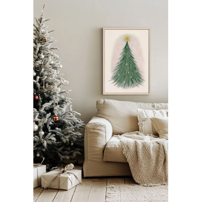 Festive Christmas Decorative Framed Painting, 13.0 x 19.0 inches | 100% Solid Wood Frame (Thickness: 0.8 inches), 100% MDF Artwork | Digital Printing for Vibrant Colors, Perfect Holiday Wall Decor for Home & Office