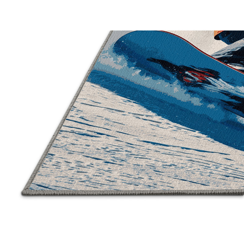  Tapis lavable de planche à neige pour sports, Carré 5 pi